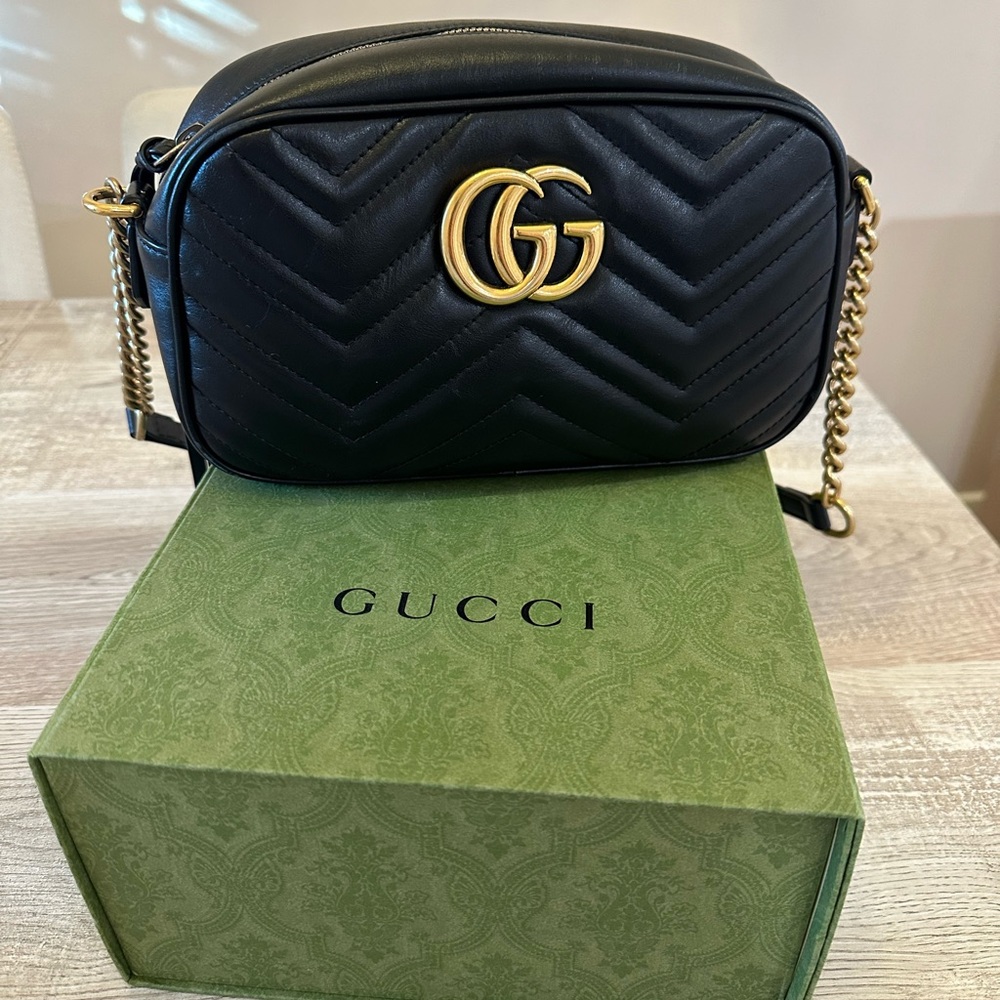 Black Marmont GG Crossbody